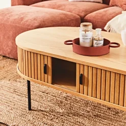 Fabrique de Styles Table basse en placage chêne 120x60 cm - nola* Table Basses