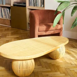 Fabrique de Styles Table basse en rotin et bambou 119x66cm - Tamba* Table Basses