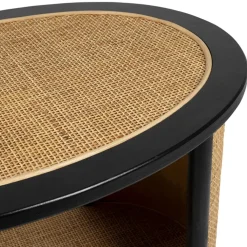 Fabrique de Styles Table basse en rotin et sapin naturel et noir - Balamea* Table Basses