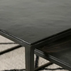 Fabrique de Styles Table basse gigogne carrée (lot de 3) en fer - Felia* Table Basses