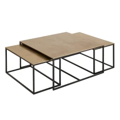 Fabrique de Styles Table basse gigogne (lot de 3) en fer - Félia* Table Basses