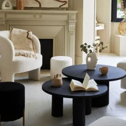 Fabrique de Styles Table basse ronde 3 pieds en fer d70xh35cm - Organic* Table Basses