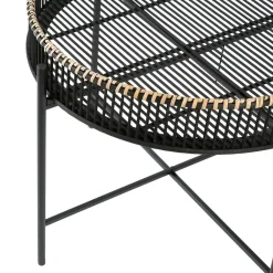 Fabrique de Styles Table basse ronde (x2) en bambou et fer* Table Basses