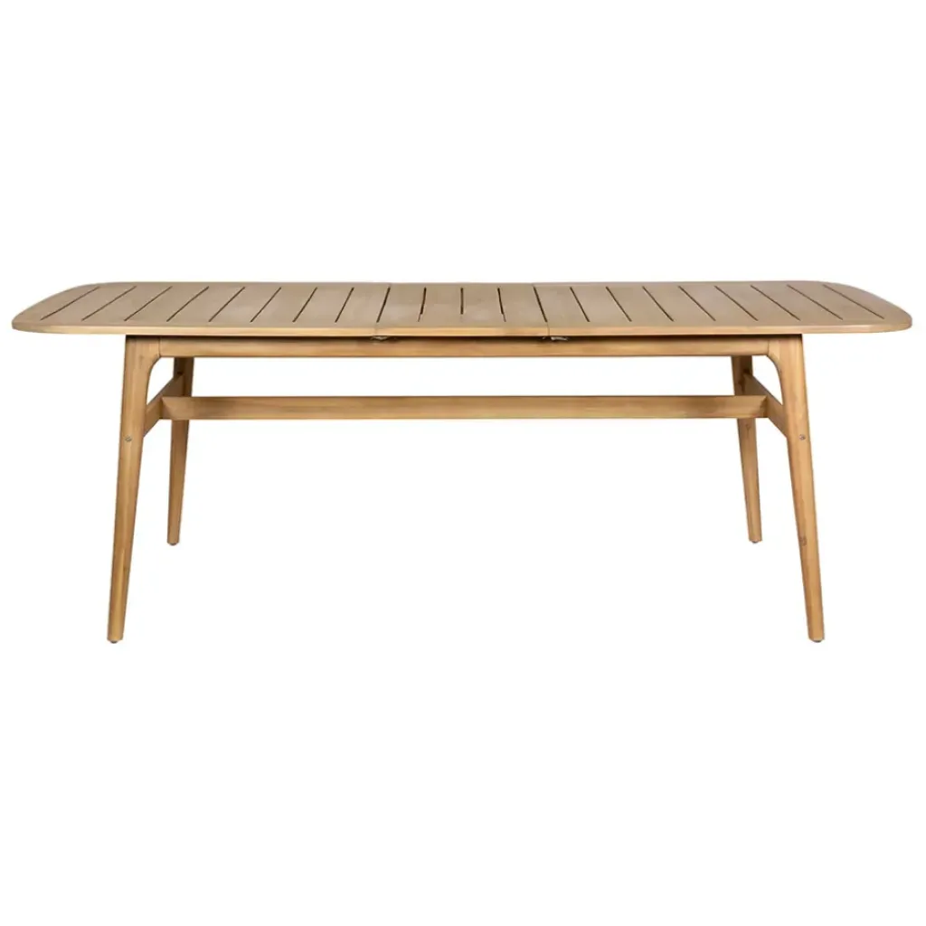 Fabrique de Styles Table de jardin avec rallonge en acacia naturel 180-200x100cm - Cirina*Enfant Tables De Jardin|Jardin