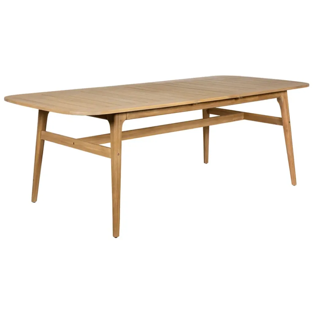 Fabrique de Styles Table de jardin avec rallonge en acacia naturel 180-200x100cm - Cirina*Enfant Tables De Jardin|Jardin