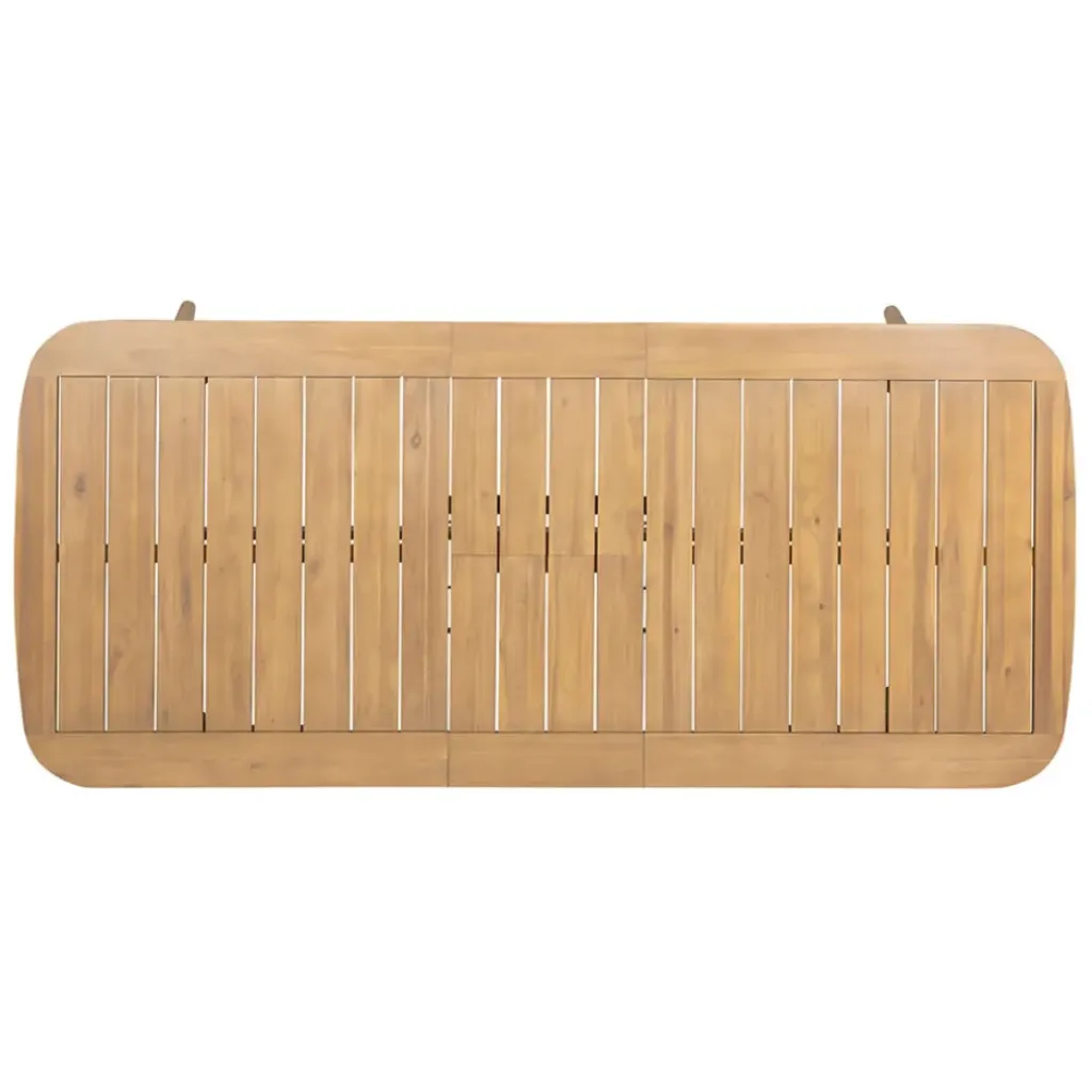 Fabrique de Styles Table de jardin avec rallonge en acacia naturel 180-200x100cm - Cirina*Enfant Tables De Jardin|Jardin