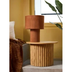 Fabrique de Styles Table d'appoint ronde en bois - Saori* Bouts De Canapé Et Tables D'appoint