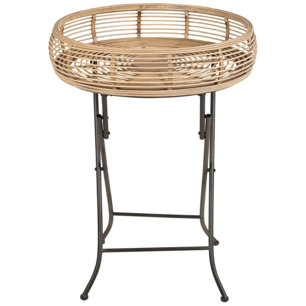 Fabrique de Styles Table d'appoint ronde en bambou d52cm* Bouts De Canapé Et Tables D'appoint