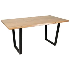 Fabrique de Styles Table en acacia et pieds en fer noir 160x90cm - Brooklyn* Table De Salle À Manger