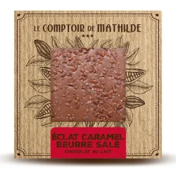 Fabrique de Styles Tablette chocolat au lait éclat caramel et beurre sale - 80g* Chocolats Et Confiseries