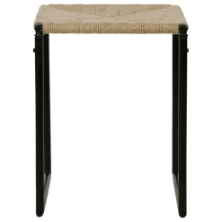 Fabrique de Styles Tabouret en jute naturel et fer noir - madeira* Poufs Et Tabourets