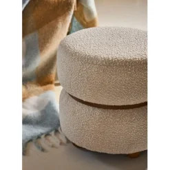 Fabrique de Styles Tabouret en tissu et pin - Alpinia* Poufs Et Tabourets