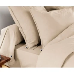 Fabrique de Styles Taie d'oreiller en flanelle sable 50x70cm - Candice* Taies Et Traversins