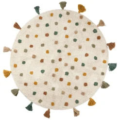 Fabrique de Styles Tapis à pois tufté d100cm coton - sweet dream*Enfant Déco