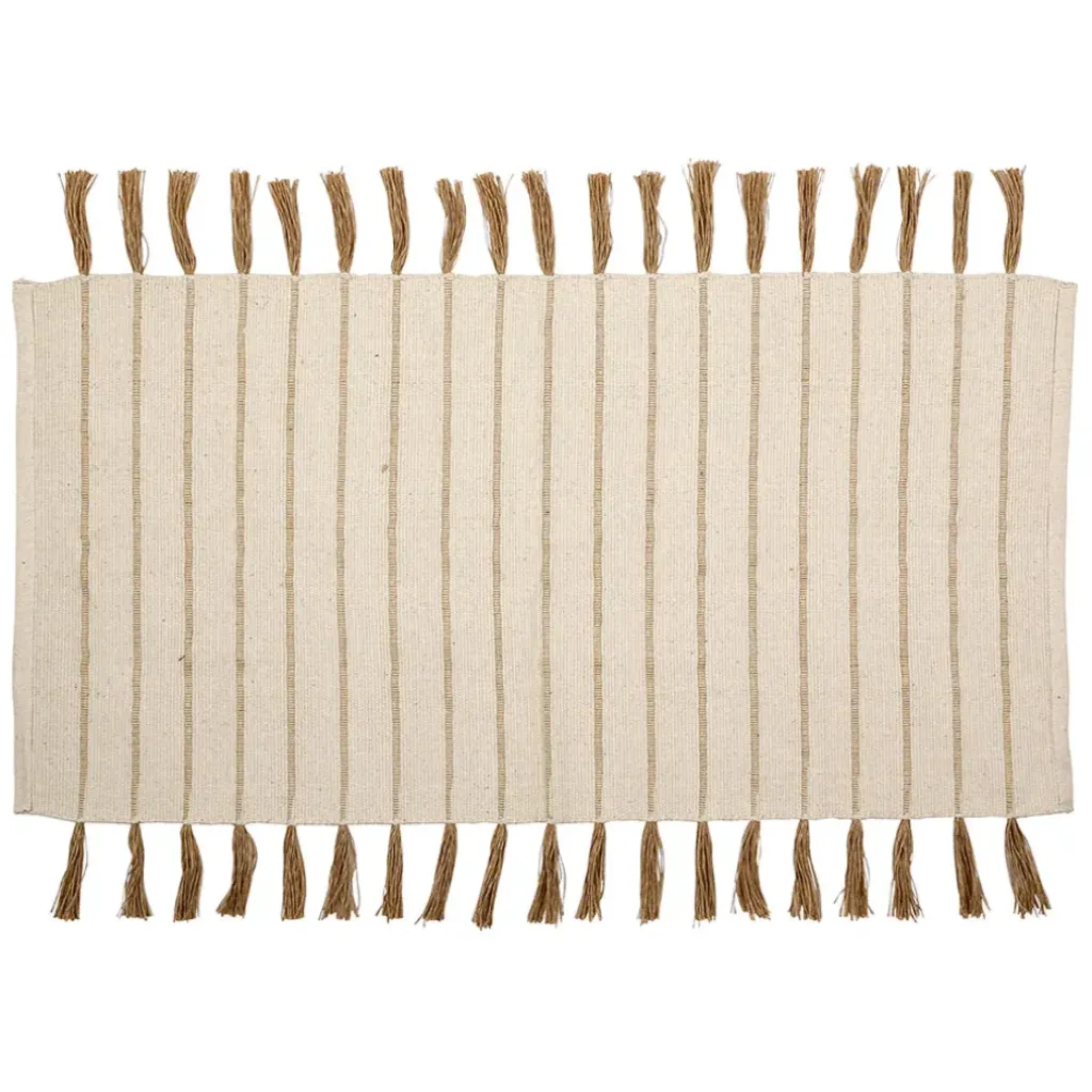 Fabrique de Styles Tapis en coton et jute écru 140x70cm - Kolore* Tapis