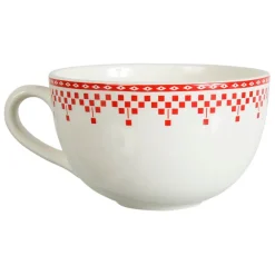 Fabrique de Styles Tasse et sous-tasse en faïence damier - campagne* Tasses Et Mugs