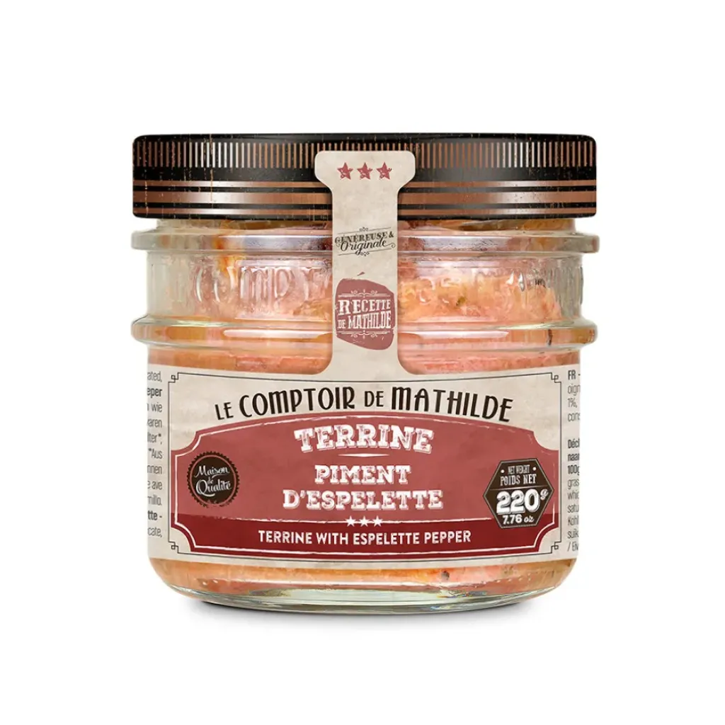 Fabrique de Styles Terrine au piment d'espelette 220g* Conserverie