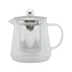 Fabrique de Styles Theiere en verre avec filtre blanc* Théières Et Cafetières