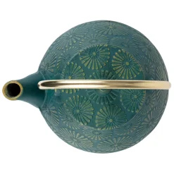 Fabrique de Styles Théière en fonte émeraude et dorée - lotus* Théières Et Cafetières