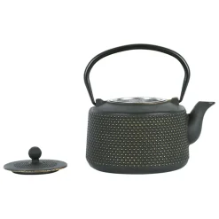 Fabrique de Styles Théière en fonte noir et doré et filtre inox 1.6l - Point* Théières Et Cafetières
