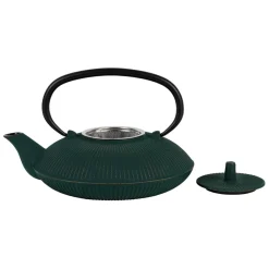 Fabrique de Styles Théière en fonte plate avec filtre émeraude et doré 75cl* Théières Et Cafetières