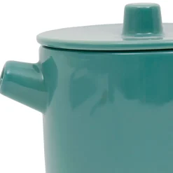 Fabrique de Styles Théière en grès et inox émeraude 90cl - Cannelé* Théières Et Cafetières