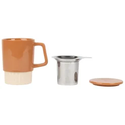 Fabrique de Styles Tisanière avec filtre en grès 40cl - cannelé* Tasses Et Mugs