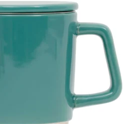 Fabrique de Styles Tisanière en grès et inox émeraude 40cl - Cannelé* Tasses Et Mugs