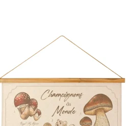 Fabrique de Styles Toile "encyclopédie champignon" 77x110cm* Tableaux Et Toiles