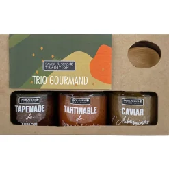 Fabrique de Styles Trio de 3 tartinables : tapenade, tartinable et caviar* Conserverie