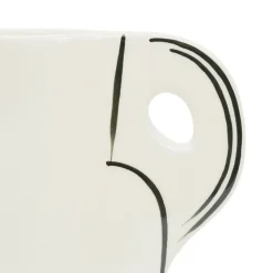 Fabrique de Styles Vase en grès écru et noir h24cm - Lumi* Vases Et Soliflores