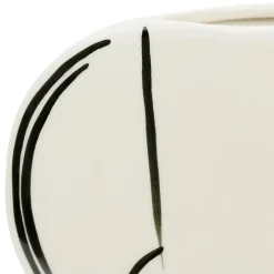 Fabrique de Styles Vase en grès écru et noir h28cm - Lumi* Vases Et Soliflores