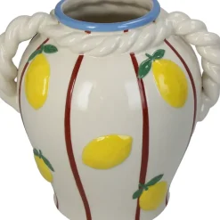 Fabrique de Styles Vase en grès citron 20x16x19cm* Vases Et Soliflores