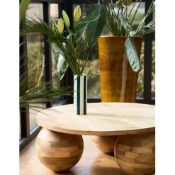 Fabrique de Styles Vase en grès émeraude h23.5cm - Artist* Vases Et Soliflores