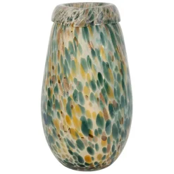 Fabrique de Styles Vase en verre émeraude et doré h31cm - Menorca* Vases Et Soliflores