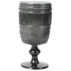 Fabrique de Styles Verre à pied en verre fumé 30cl - strie* Verres À Vin