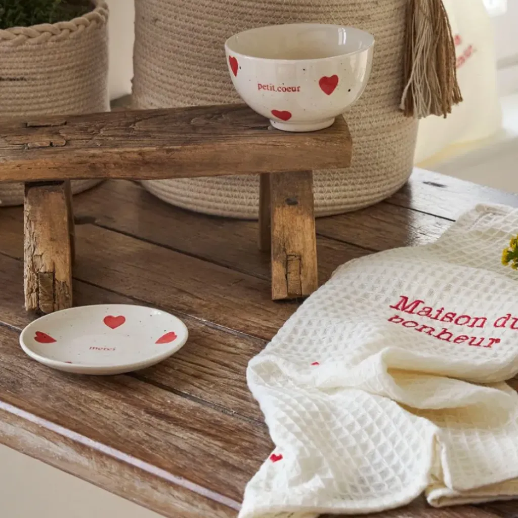 Fabrique de Styles Vide poche rond en grès moucheté d12cm - Famille* Petits Objets Déco